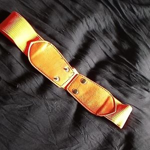 Orange Elastic Snap Belt